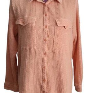 Anthropologie Pilcro Buttondown Waffle Texture